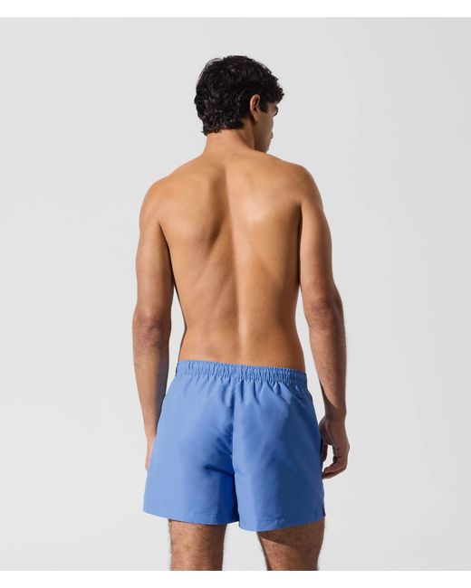 Karl Lagerfeld Blue Ikon Metallic Boardshorts for men