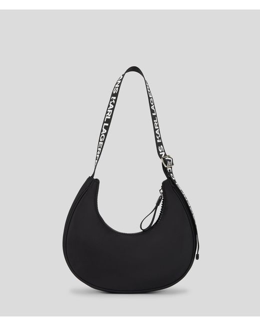 Nylon Half-moon Shoulder Bag Karl Lagerfeld en coloris White