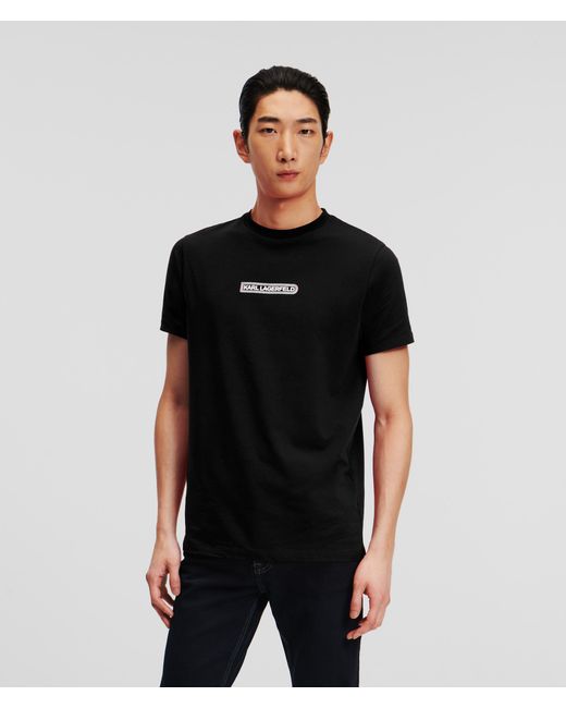 Karl Lagerfeld Black Crew-neck T-shirt for men