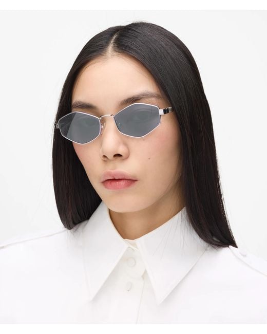 Karl Lagerfeld Blue Monogram Geometric Sunglasses