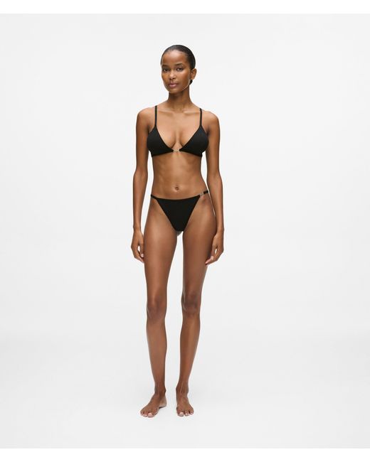 Karl Lagerfeld Black Signature Triangle Bralette