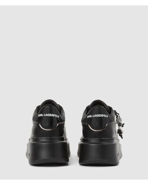 Karl Lagerfeld Black Anakapri Ikon Charm Sneakers