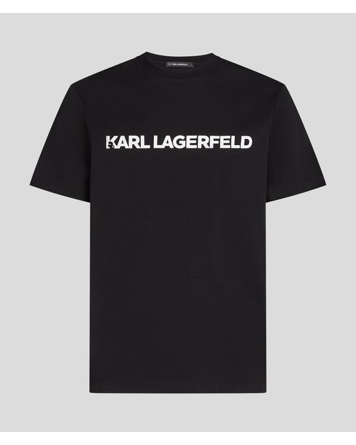 Karl Lagerfeld T-Shirt Mit Karl-Logo, Mann, Größe: Xl in Black für Herren