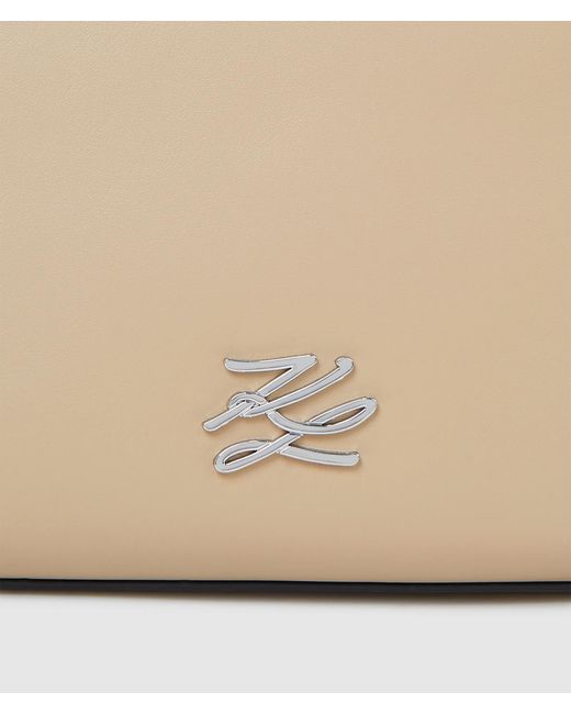 Karl Lagerfeld Natural K/Autograph Medium Bowling Bag