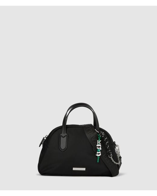 Karl Lagerfeld Black Ikon Nylon Bowling Bag