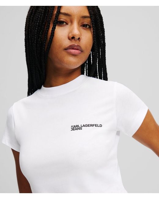 KL Jeans White Slim-Fit T-Shirt