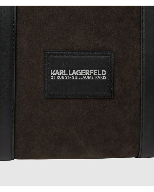 Sac Week-End K/Traveller En Simili-Velours, Homme, Taille Karl Lagerfeld pour homme en coloris Black