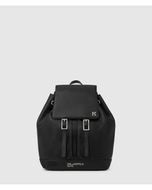 KL Jeans Black K-Logo Small Backpack