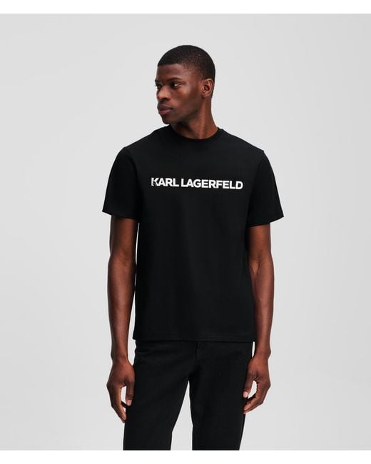Karl Lagerfeld Black Logo T-Shirt for men
