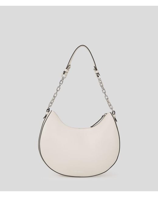 Karl Lagerfeld White K/Autograph Moon Shoulder Bag