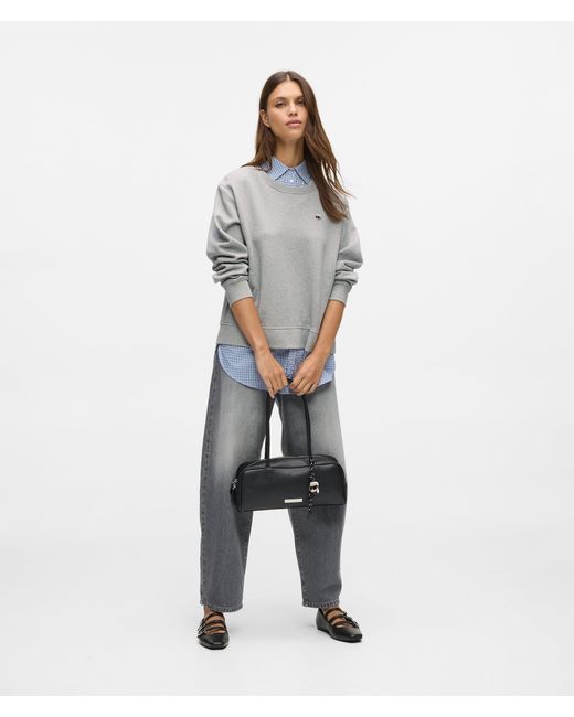 KARL LAGERFELD Women's Gray Ikon Layered Sweatshirt