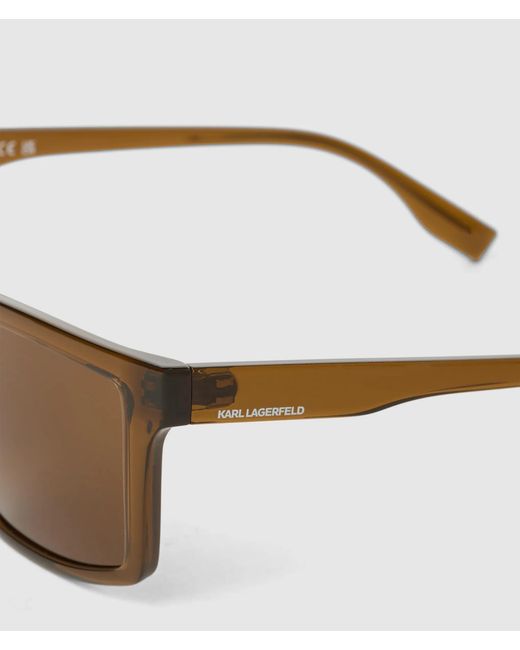 Karl Lagerfeld Natural Logo Rectangular Sunglasses for men