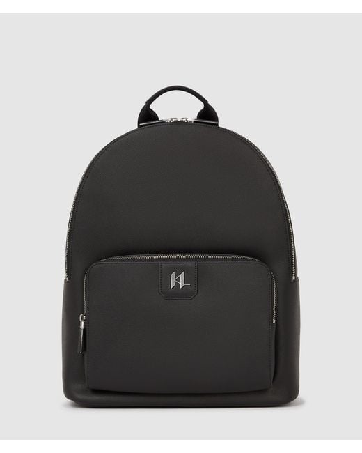Karl Lagerfeld Black K/Monogram Leather Backpack for men