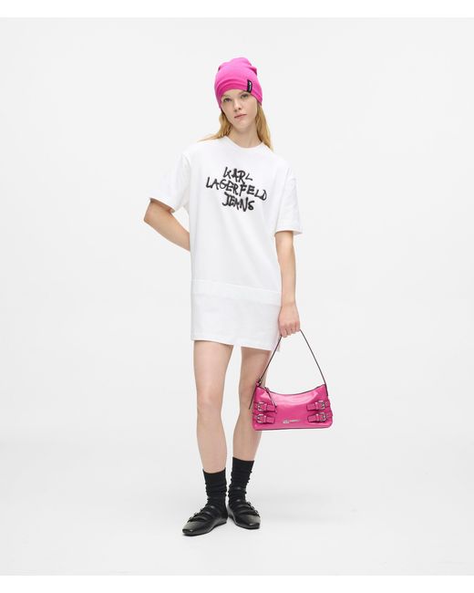 KL Jeans Pink Buckle Shoulder Bag