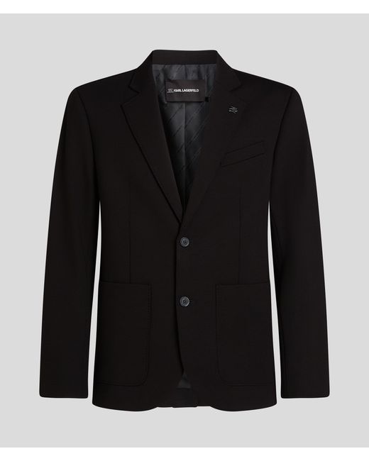 Karl Lagerfeld Black Tailored Punto Jacket for men