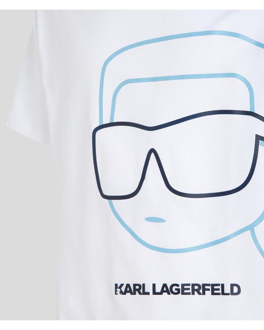 Karl Lagerfeld White K/ikonik Outline T-shirt for men