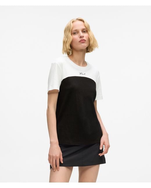Karl Lagerfeld Black Signature Monochrome T-Shirt