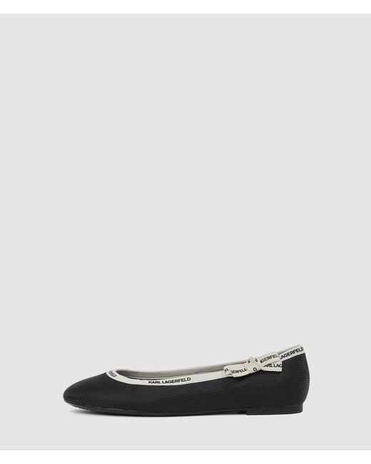 Karl Lagerfeld Black Ribbon Collar Pumps