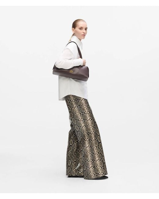 Karl Lagerfeld White K/Autograph Medium Bowling Bag