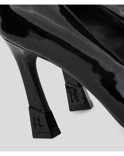 Karl Lagerfeld Black Premiere 90 Gloss Heels
