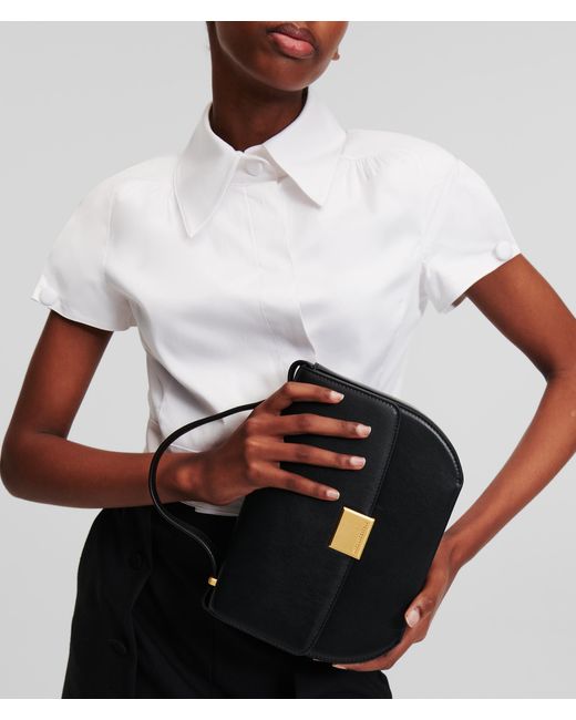 Karl Lagerfeld Black K/forever Medium Crossbody Bag