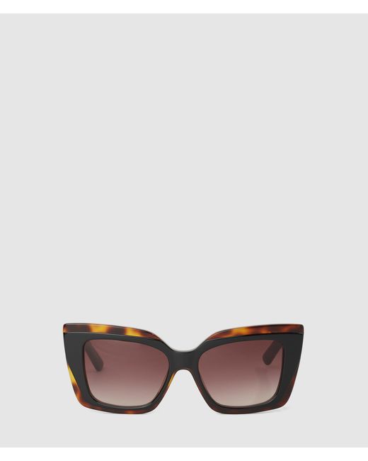 Karl Lagerfeld Brown Chunky Logo Sunglasses