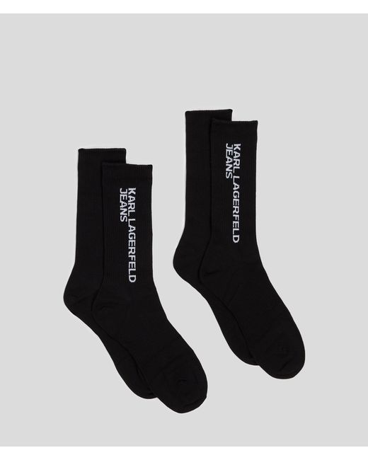KL Jeans Black Logo Socks – 2-Pack