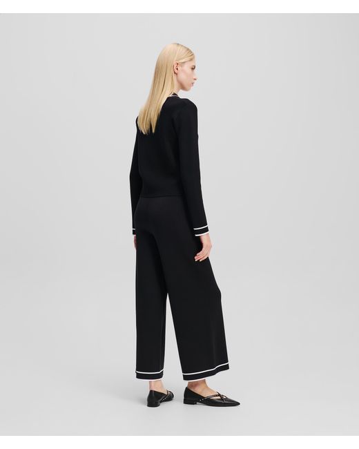 Karl Lagerfeld Black Karl Essential Knitted Culottes