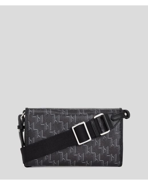 Karl Lagerfeld Black K/voyage Crossbody Wallet