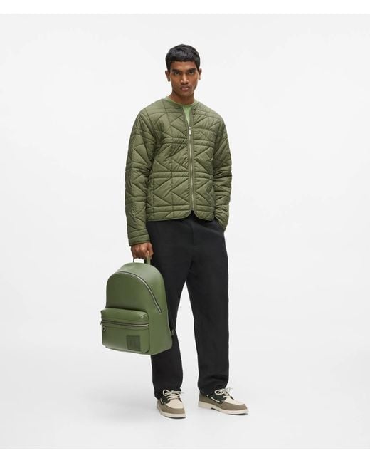 Karl Lagerfeld Green Monogram Patch Backpack for men