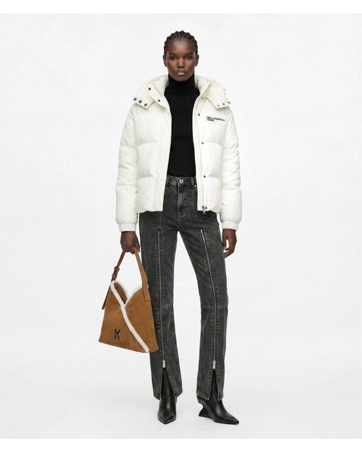 KL Jeans White Logo Puffer Jacket