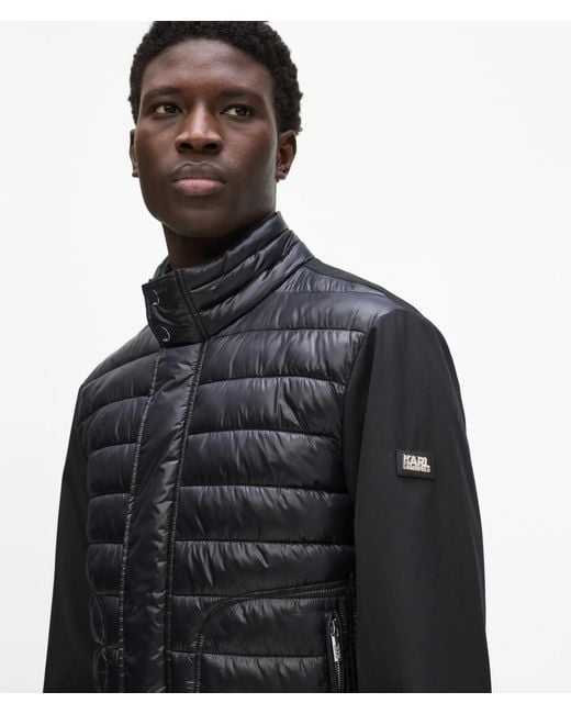 Karl Lagerfeld Black Padded Blouson Jacket for men