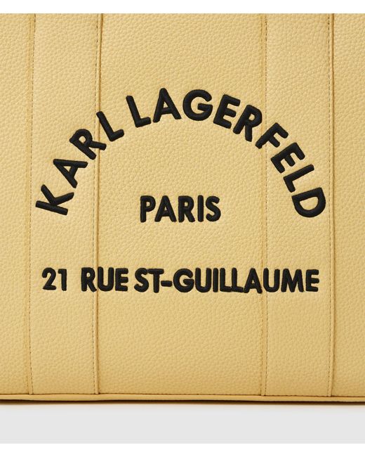 Karl Lagerfeld Metallic Rue St-Guillaume Medium Tote Bag