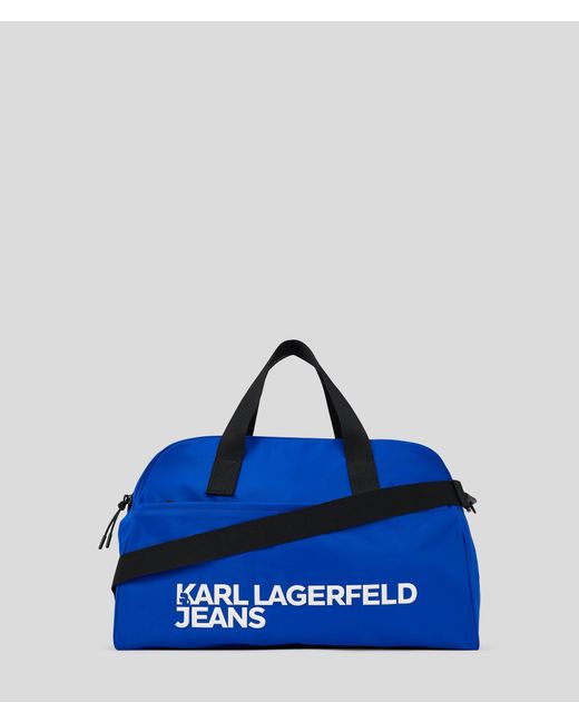 Karl Lagerfeld Blue Nylon Gym Bag for men