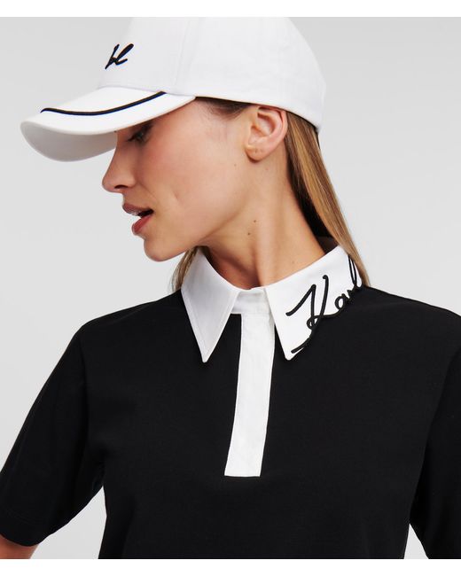 Karl Lagerfeld Black Karl Signature Polo Shirt