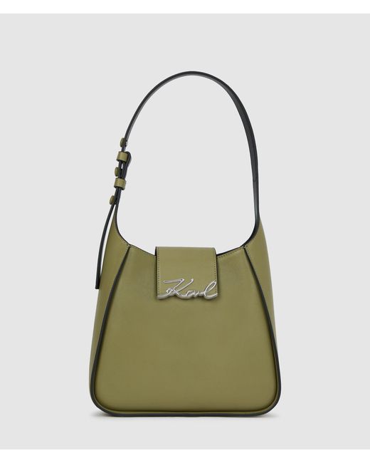 Karl Lagerfeld Green K/Signature Hobo Bag