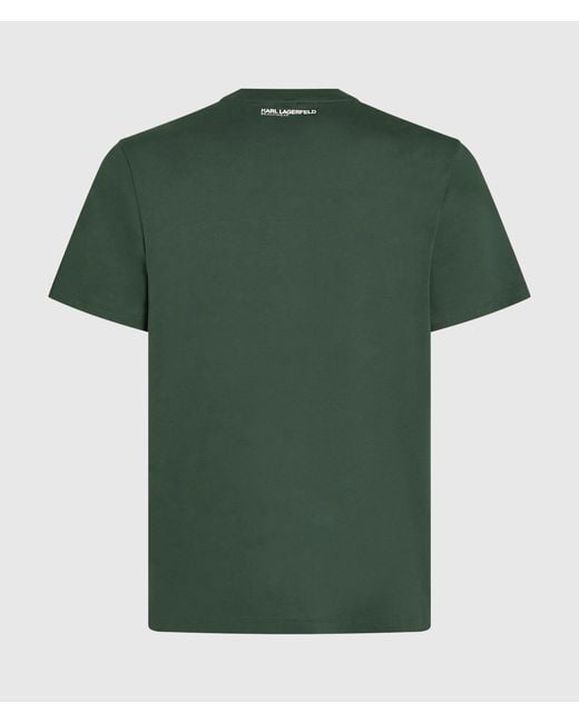 Karl Lagerfeld Green Logo Beach T-Shirt for men