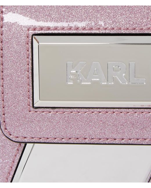 Petit Sac Bandoulière À Paillettes Ikon K Karl Lagerfeld en coloris Pink