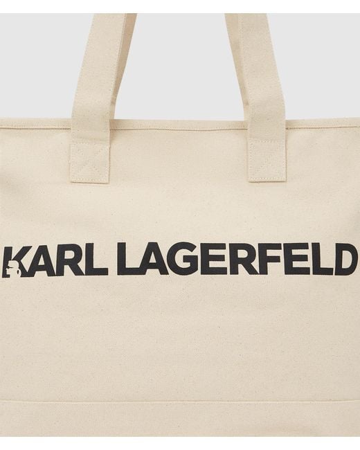 Karl Lagerfeld Natural Logo Extra Large Tote Bag