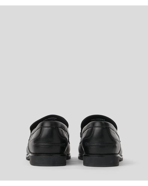 Karl Lagerfeld Black Mia Penny Loafers