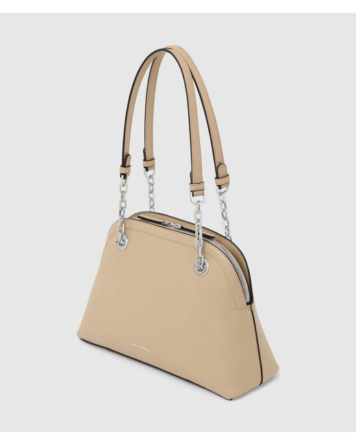 Karl Lagerfeld Natural K/Autograph Medium Bowling Bag