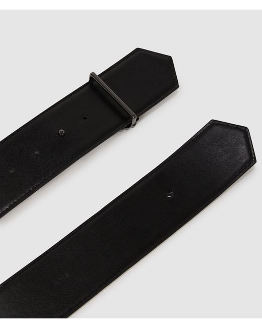 Karl Lagerfeld Black K/Autograph Rhinestone Belt