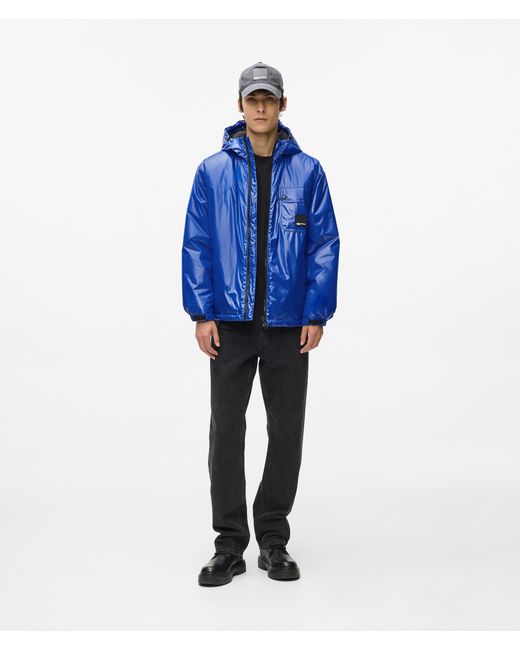 KL Jeans Blue High-Shine Utility Jacket for men