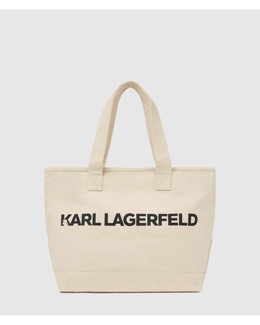 Karl Lagerfeld Natural Logo Extra Large Tote Bag