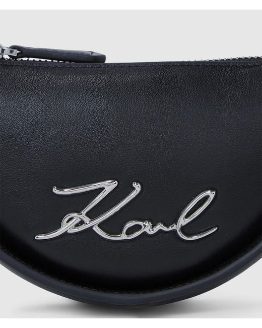 Karl Lagerfeld Black K/Signature Nano Round Bag