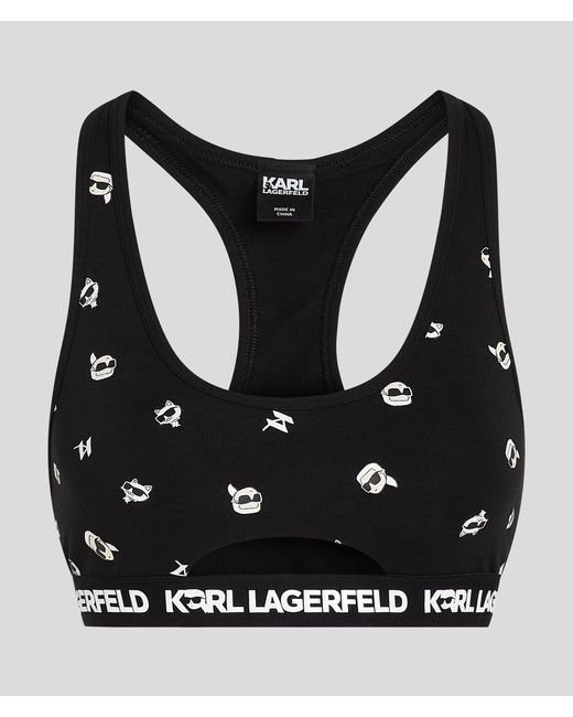 Karl Lagerfeld Multicolor Karl Ikonik Peephole Bralette