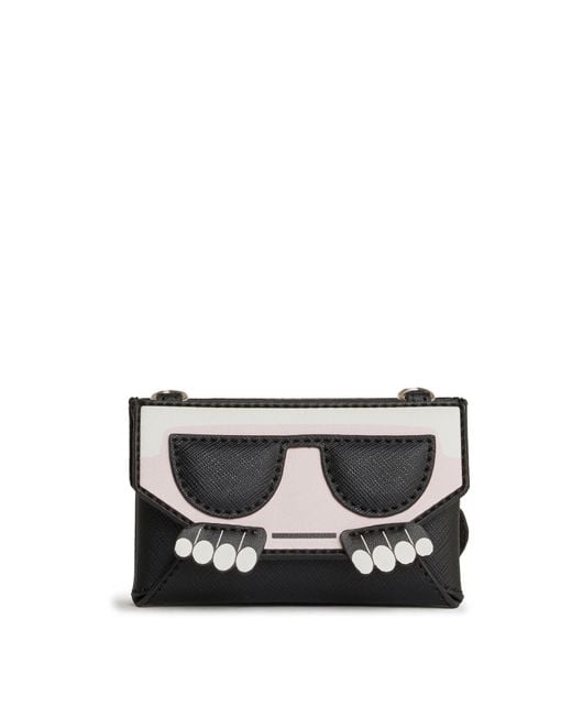 Karl Lagerfeld | Women's Peeking Karl Card Case Chain | Black | Size