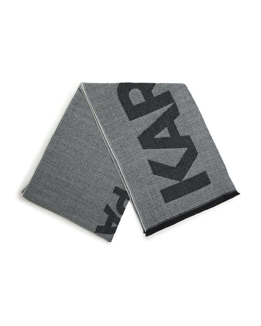 Karl Lagerfeld Gray | Women's Karl Logo Blanket Scarf | Grey/white