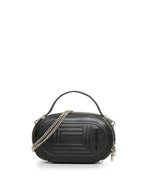 Karl Lagerfeld | Women's Ikons Oval Crossbody Bag | Black/silver