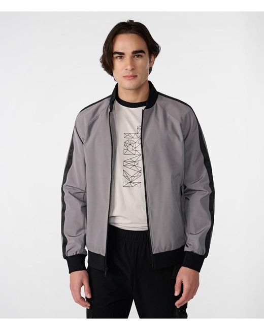 Karl Lagerfeld Paris Men's Camo Bomber Jacket - Lightweight Varsity Style, Casual Outerwear